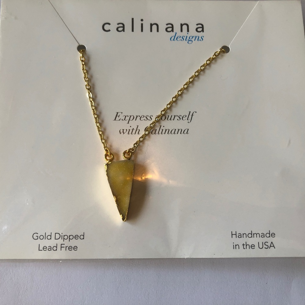 New Triangle Druzy Necklace‎